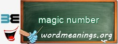 WordMeaning blackboard for magic number